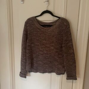 Roots Grey/Brown Knit Oversized Sweater 86% cotton XL
